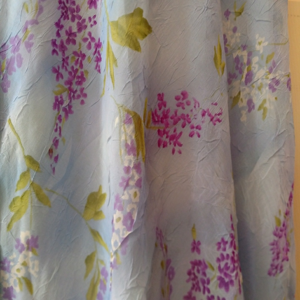 Baby blue w purple flowers dress My Michelle sz5/6
